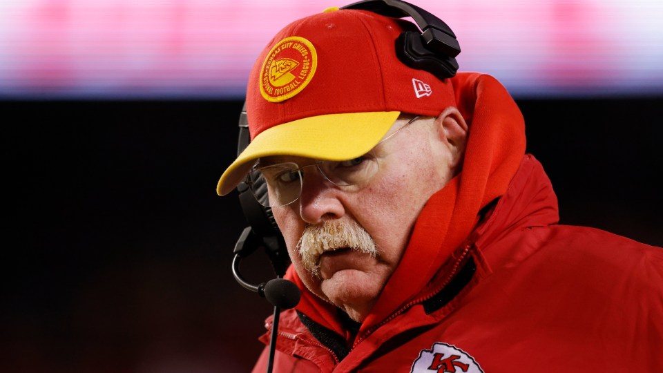 Reid was left emotional after a tough loss to the Eagles in Super Bowl LIX