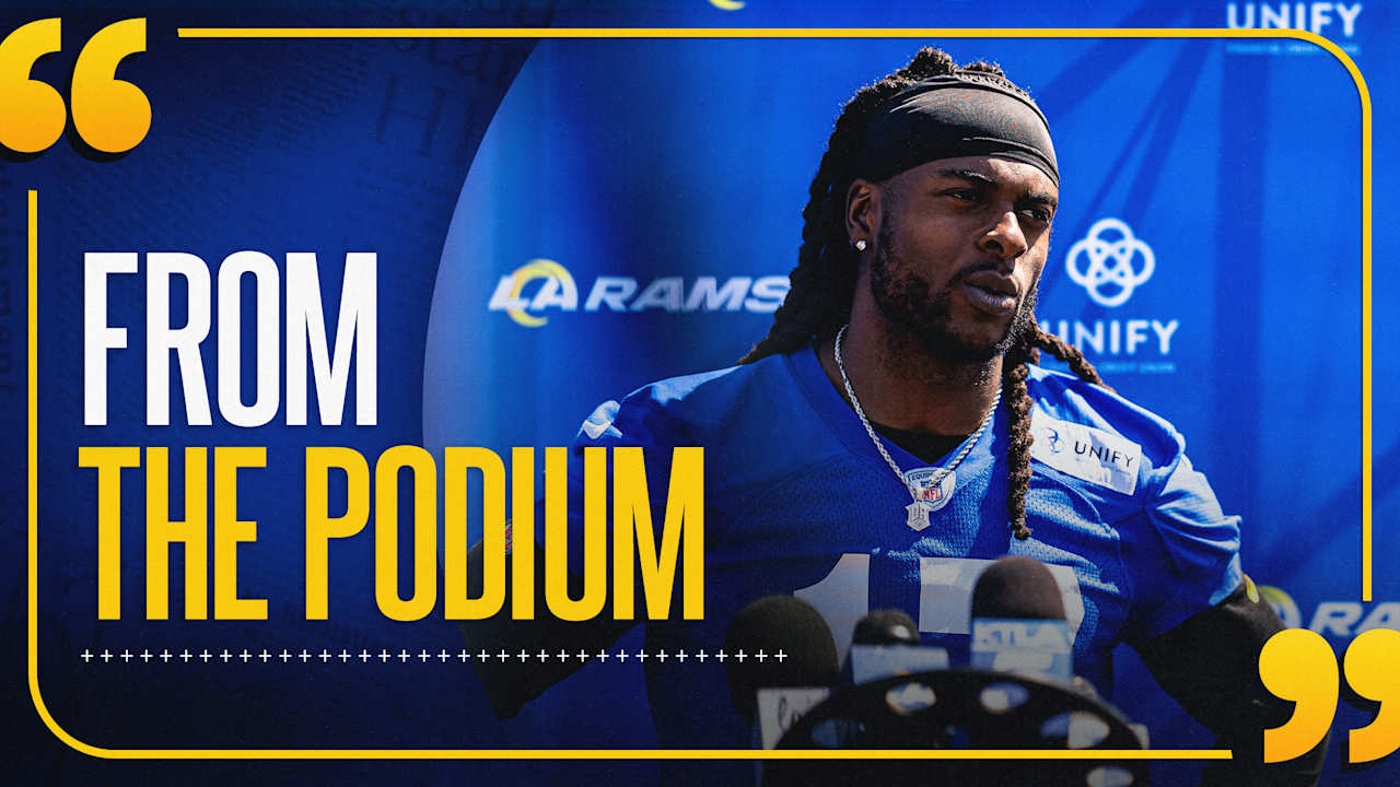 Rams head coach Sean McVay and wide receiver Davante Adams discuss Adams' mentorship of young wide receivers, Nate Landman's impact and Jordan Whittington's development throughout camp