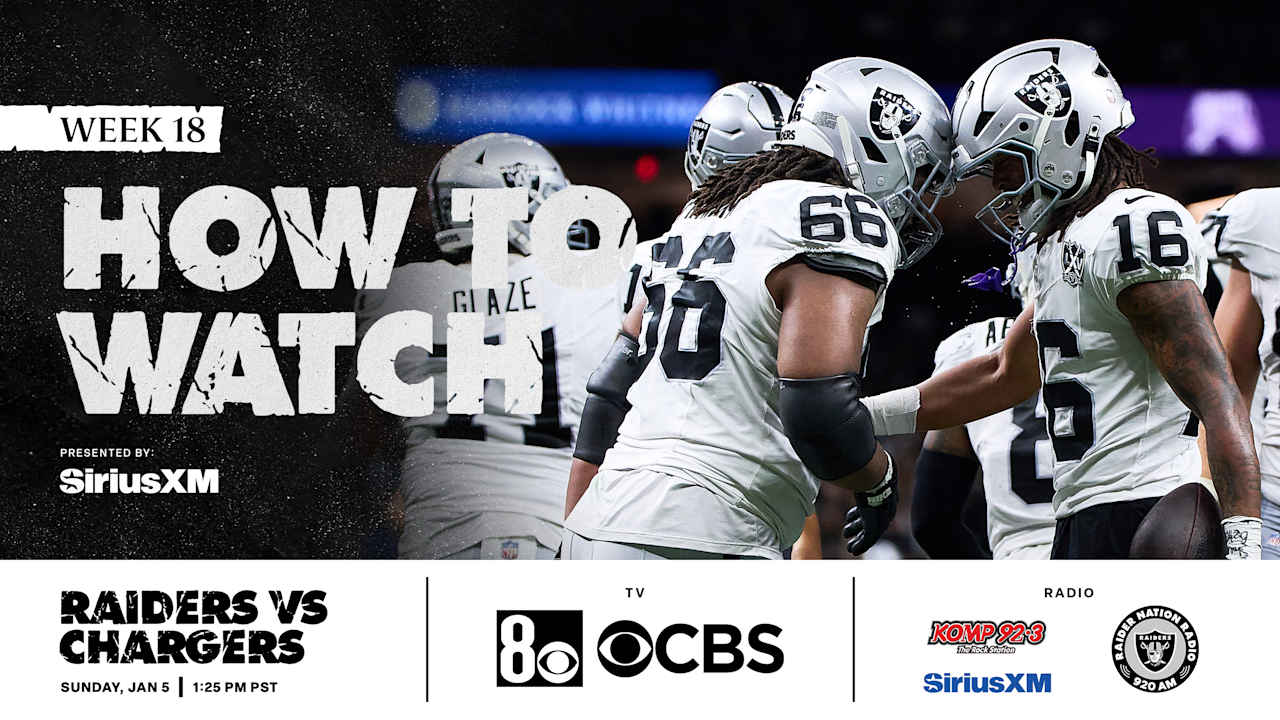 How to watch Las Vegas Raiders vs. Los Angeles Chargers on January 5, 2025