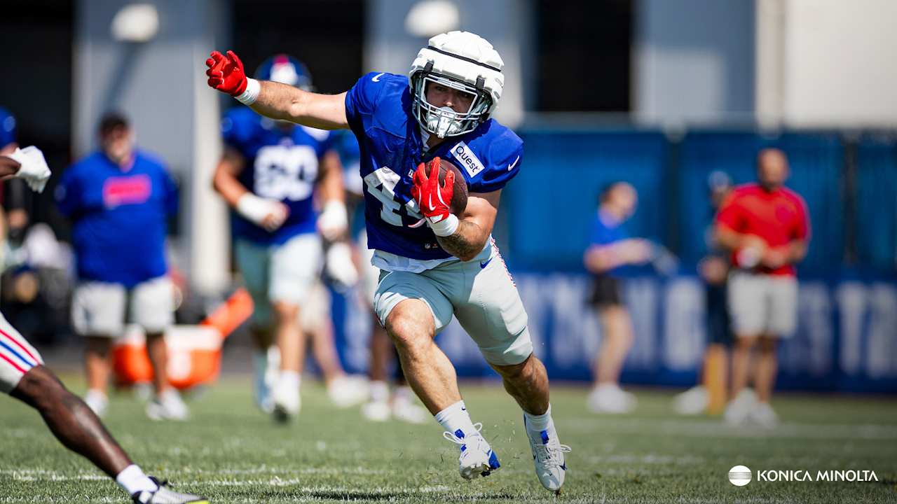 Cam Skattebo has 'got that edge to him’; Evan Neal has 'really bought in'