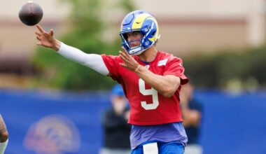 Matthew Stafford injury: Rams QB sidelined in training camp with back soreness, eyes Week 1 availability