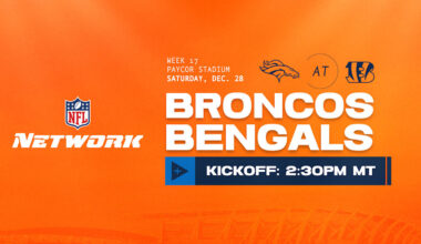 Broncos’ Week 17 game vs. Bengals set for standalone slot on Saturday, Dec. 28 on NFL Network