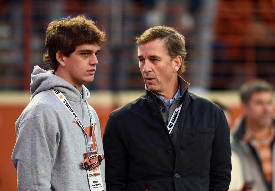 Cooper Manning, right, was a talented football player before an injury ended his run