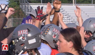 The Oklahoma Rage women's tackle football team prepares for national title