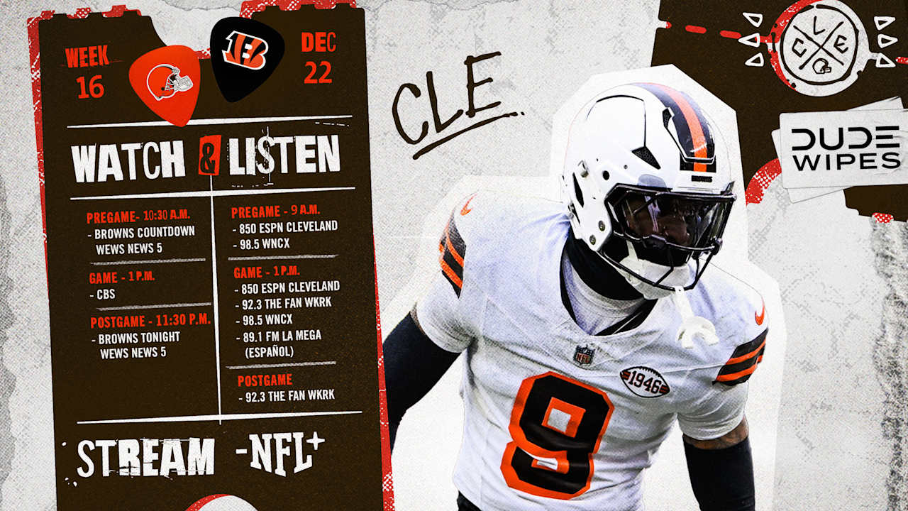 Browns vs. Bengals How to Watch, Listen & Live Stream