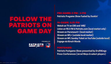 How to Watch/Listen: Patriots at Cardinals