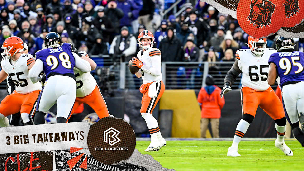 3 Big Takeaways from Browns' loss to Ravens