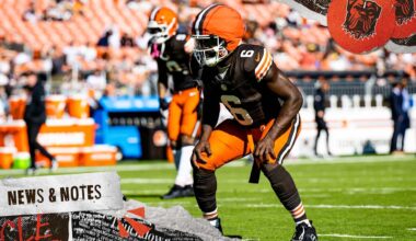 Jeremiah Owusu-Koramoah out against the Chargers