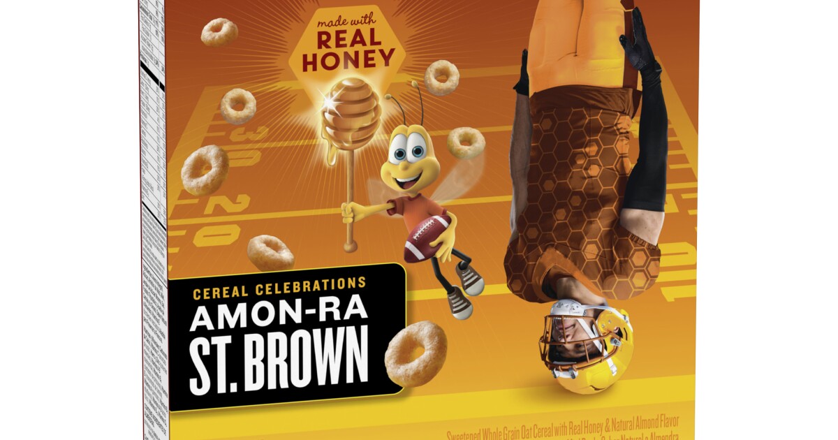 Lions WR Amon-Ra St. Brown to be featured on boxes of Honey Nut Cheerios