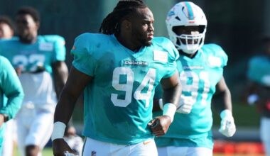 Dolphins put on the pads for first time, suffer another injury