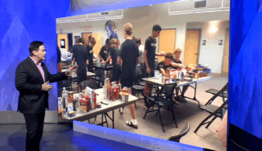 Rock Canyon High School football team pitches in to help end hunger