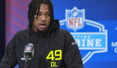 Mike Green tells reporters at NFL combine he left Virginia after being accused of sexual assault