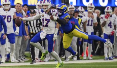 Allen sets NFL mark with 3 TD passes and 3 TD runs, but Stafford's Rams hold off Bills 44-42