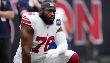 Giants put tackle Andrew Thomas on PUP list, sign safety K'Von Wallace