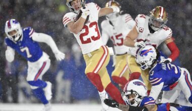 Christian McCaffrey's season 'potentially' over after knee injury in 49ers' loss to Bills