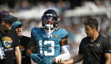 Jags lose all 3 starting receivers, including Christian Kirk, in 30-27 loss to the Packers