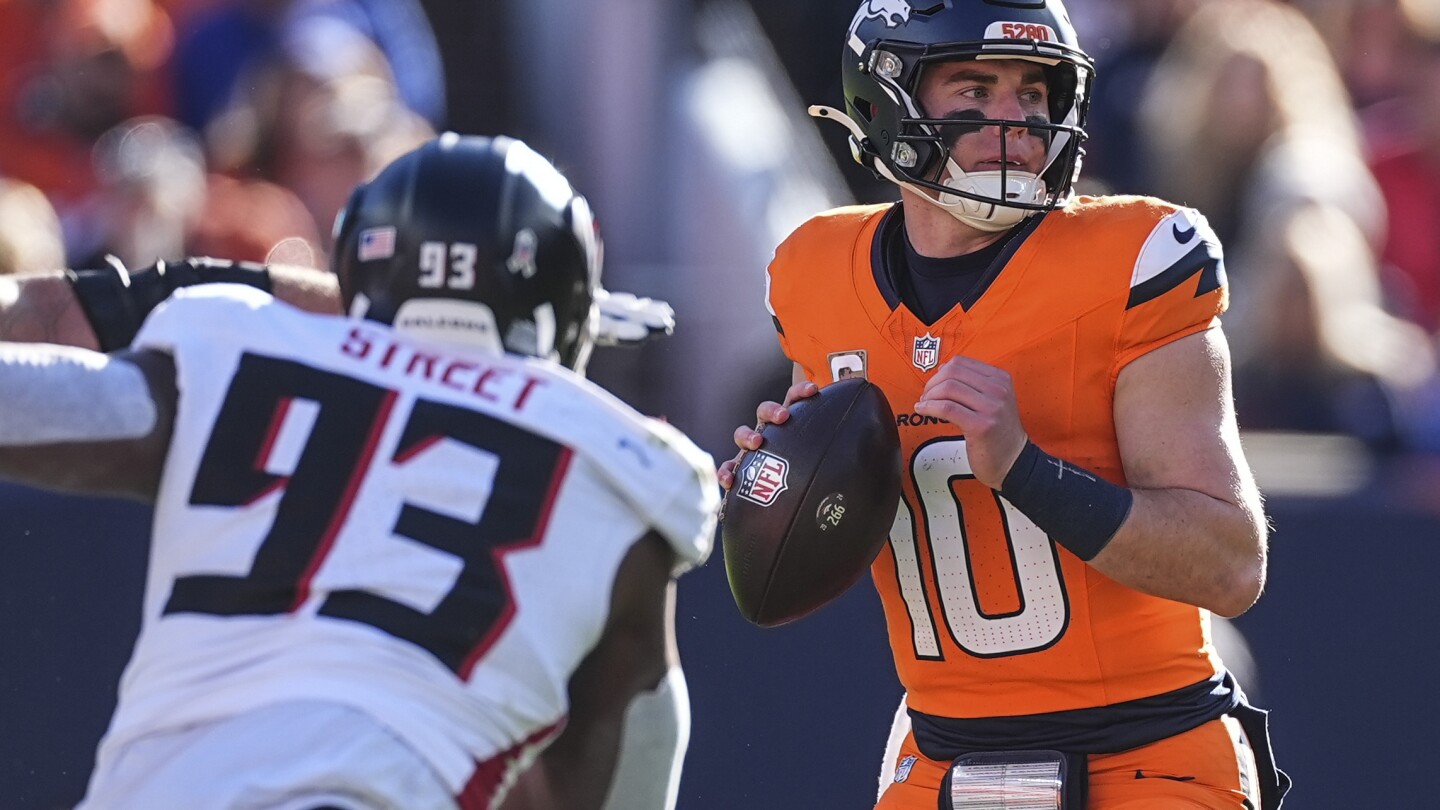Bo Nix throws 4 touchdown passes and the Broncos roll past the Falcons 38-6