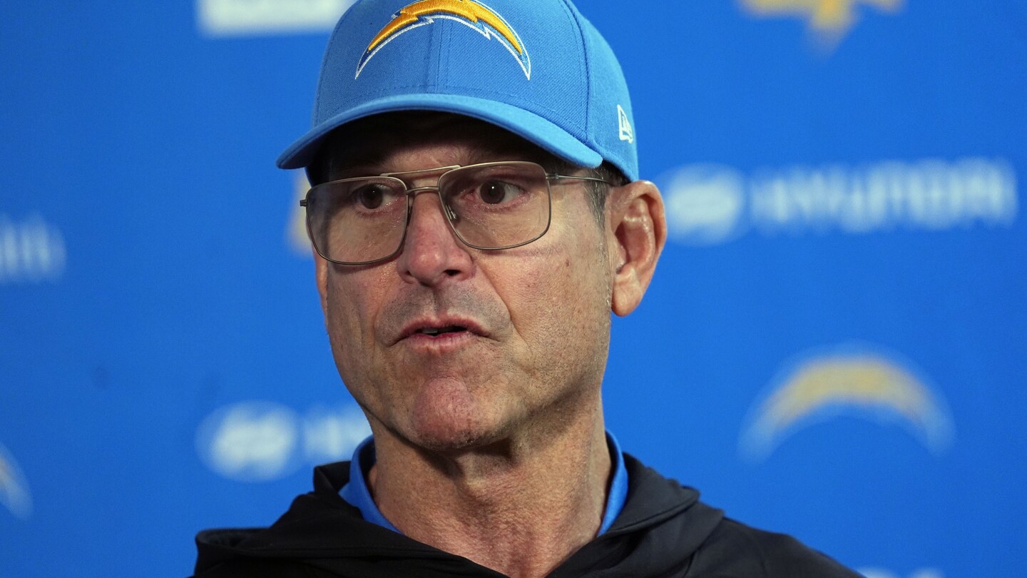 Coach Jim Harbaugh briefly leaves Chargers-Broncos game due to illness