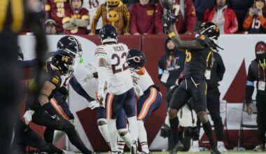 Jayden Daniels' Hail Mary TD to Noah Brown gives Commanders 18-15 win over Bears