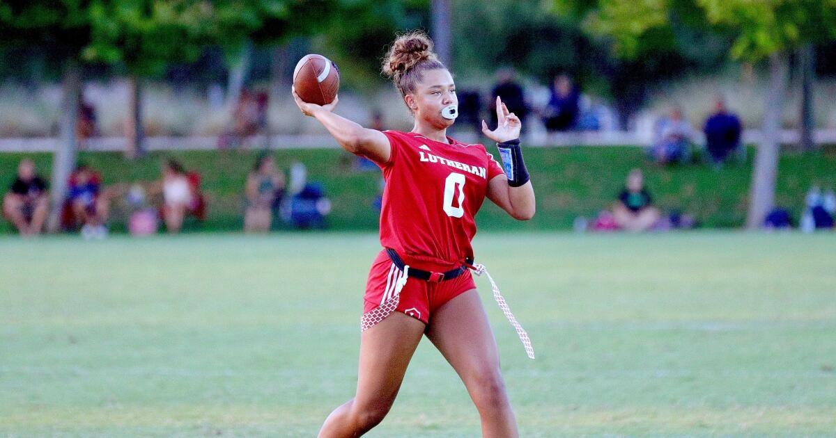 Quarterback Makena Cook back as Orange Lutheran's flag football star