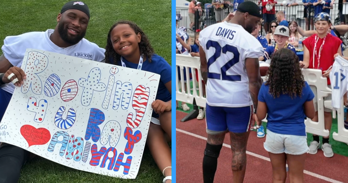Buffalo Bills RB Ray Davis and 9-year-old Aniyah share special bond