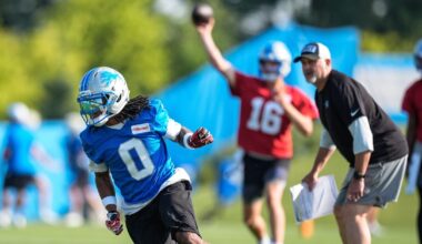 What has been the most encouraging news from Lions training camp?