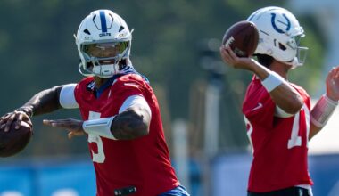 Colts pass game struggles at training camp kickoff