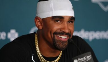 Jalen Hurts said it was surreal to see the Super Bowl ring, but that moment is behind him