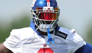 Giants training camp: Brian Burns, Wan’Dale Robinson collision gives Day 3 injury scare