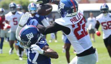 Giants training camp: What we learned on Day 2