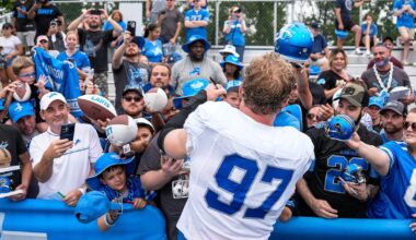 Detroit Lions training camp observations Day 6: Veteran DL, rookie WRs give fans a show