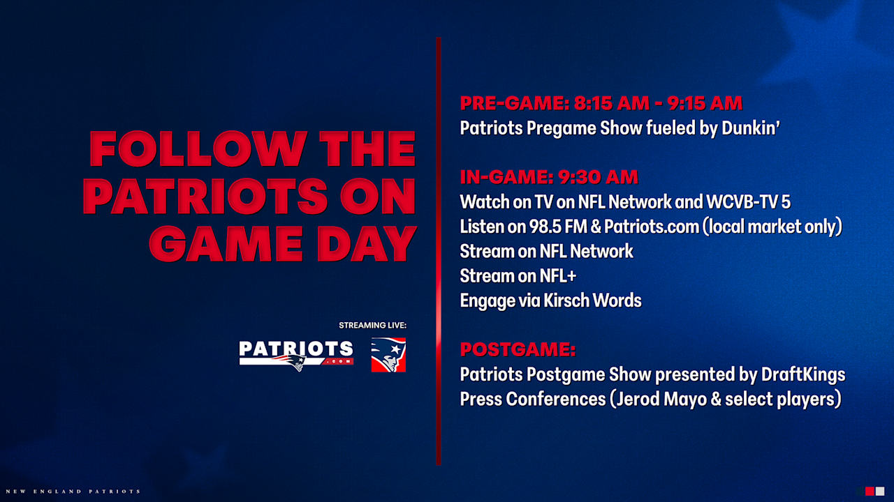 How to Watch/Listen: Patriots at Jaguars