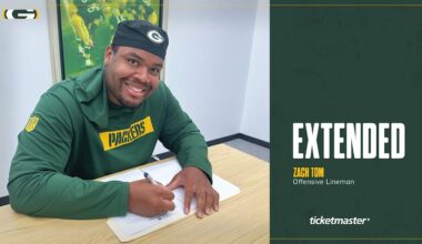Packers sign OL Zach Tom to contract extension