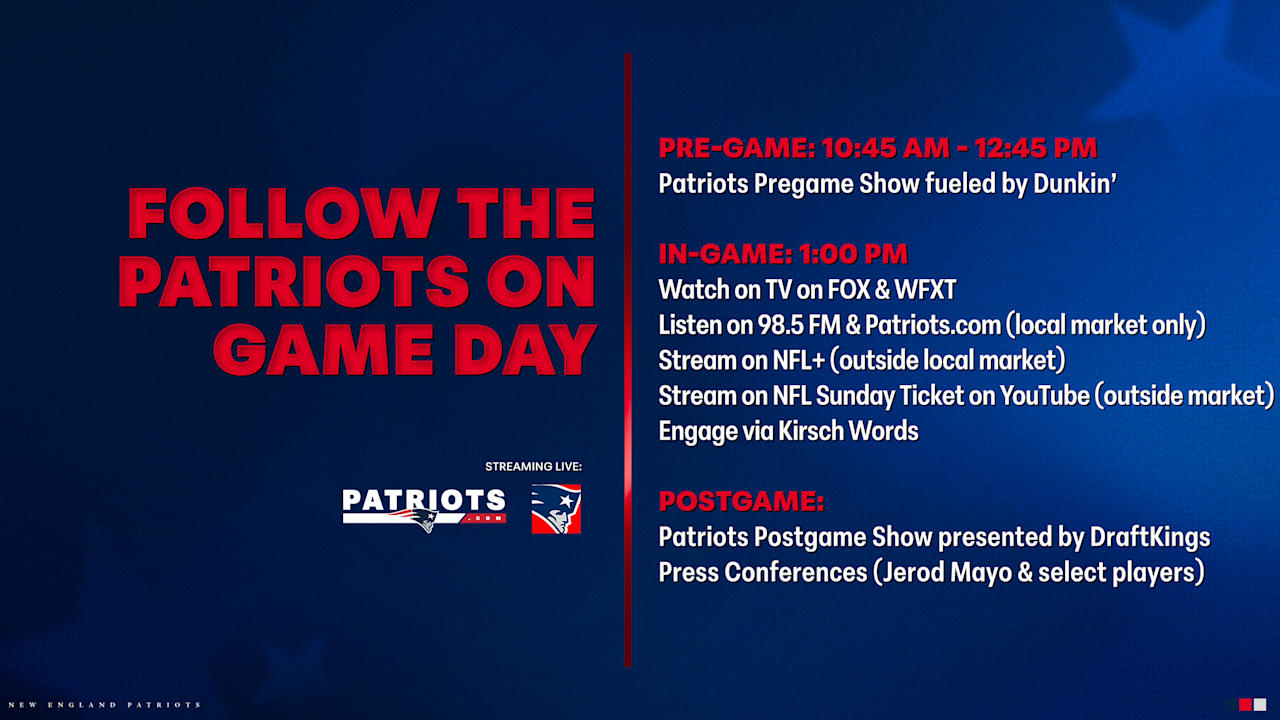 How to Watch/Listen: Rams at Patriots