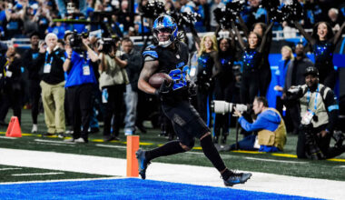 Jahmyr Gibbs puts up 4-TD performance in Detroit Lions' division-clinching win over Minnesota Vikings