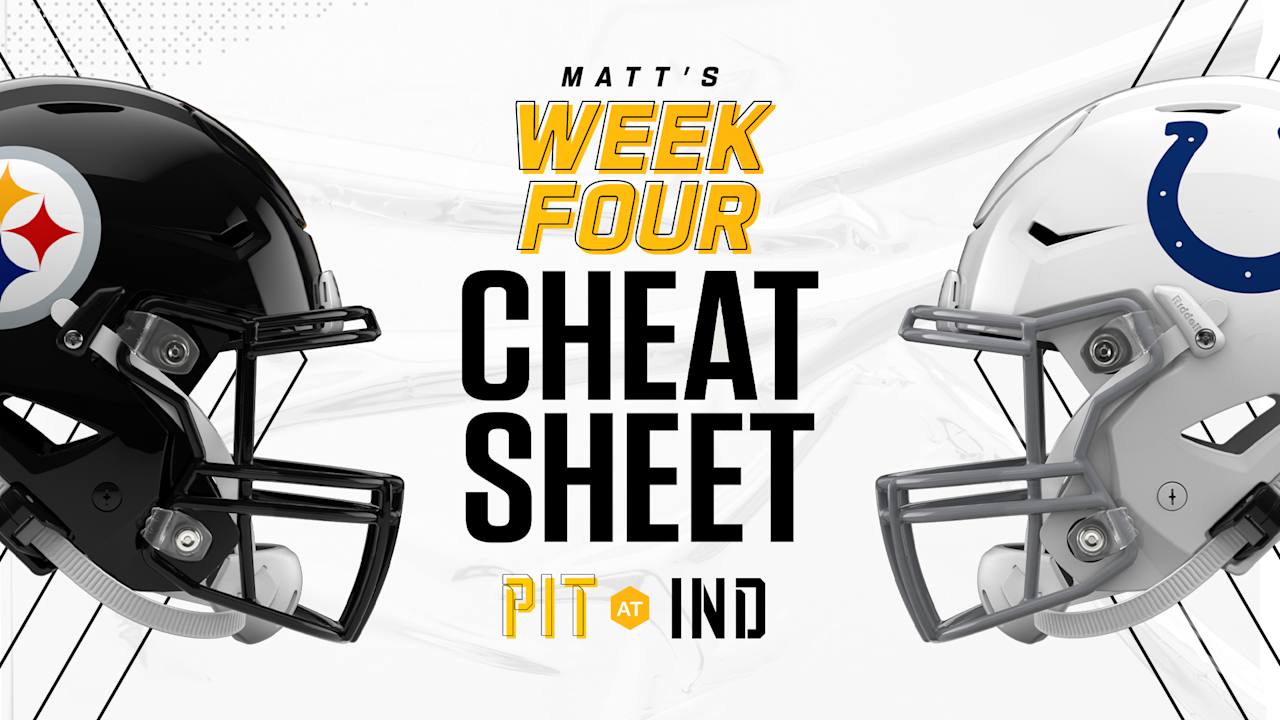 Cheat Sheet: Steelers at Colts