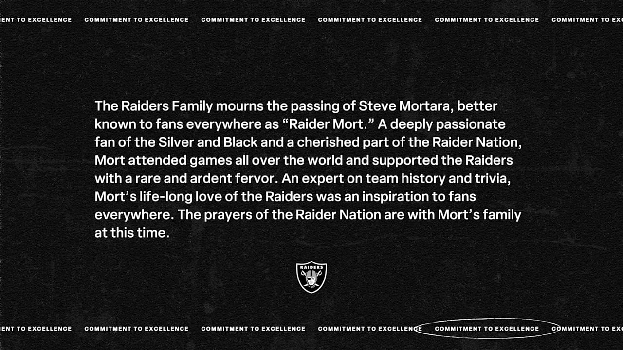 Raiders mourn the passing of Steve Mortara