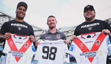 Raiders' Jackson Powers-Johnson and Laki Tasi visit Australia