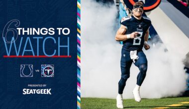 Six Things to Watch for the Titans in Sunday's Game vs the Colts