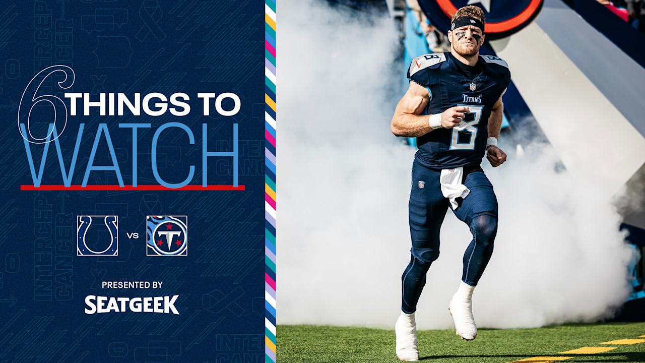 Six Things to Watch for the Titans in Sunday's Game vs the Colts