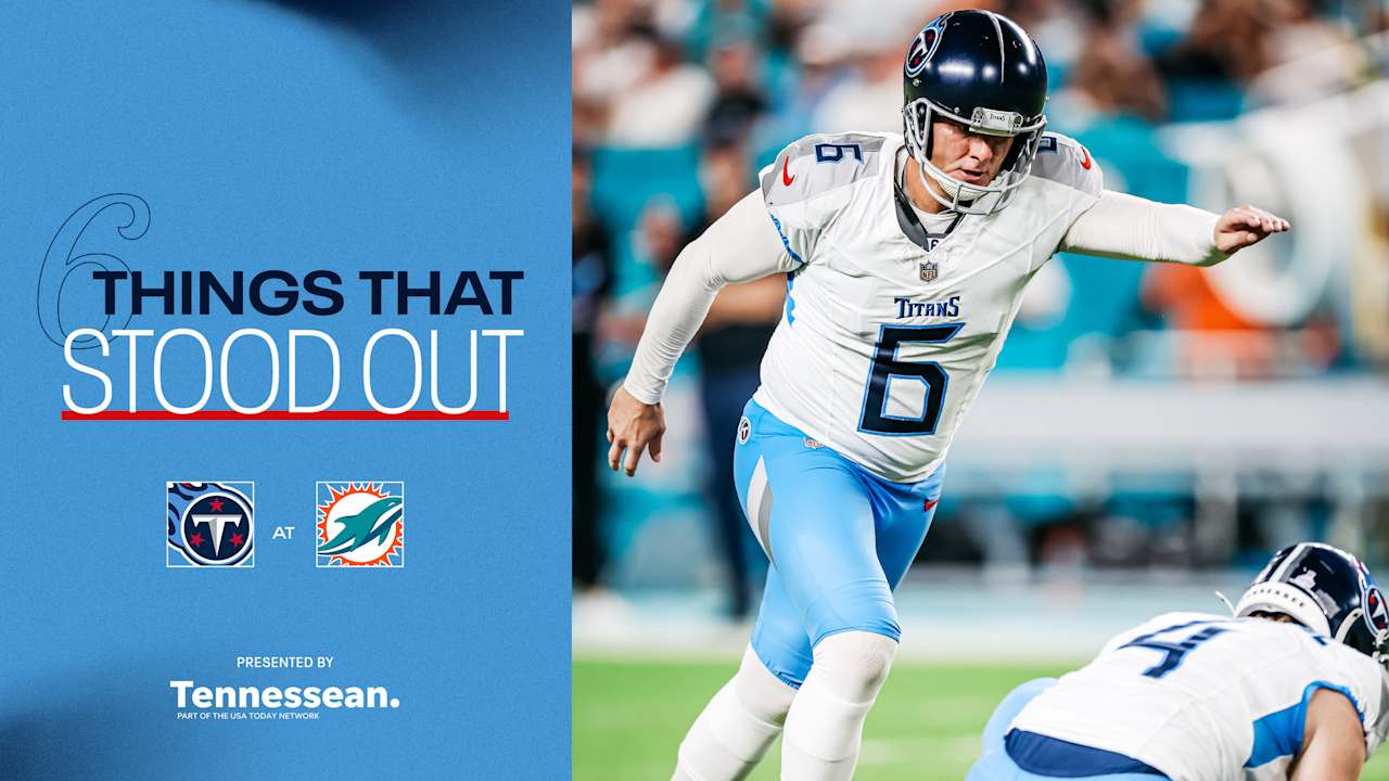 Six Things That Stood Out for the Titans in Monday's Win Over the Dolphins