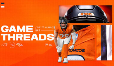Broncos to wear Sunset Orange jerseys, white pants vs. Panthers