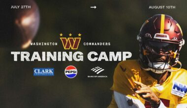 Commanders 2025 training camp dates announced