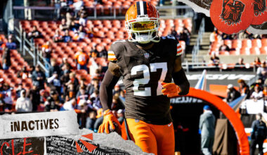 Browns announce inactives for Week 9 vs. Chargers