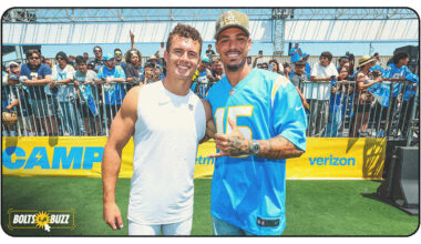 'Love Island' Star Pepe Garcia Visits Chargers on Day 1 of Camp