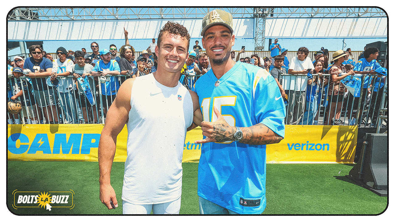 'Love Island' Star Pepe Garcia Visits Chargers on Day 1 of Camp