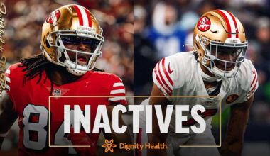 Charvarius Ward Out, Chris Conley Active vs. Seahawks; Inactives for #SFvsSEA