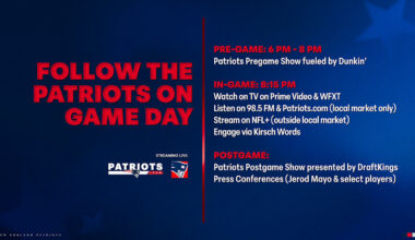 How to Watch/Listen: Patriots at Jets
