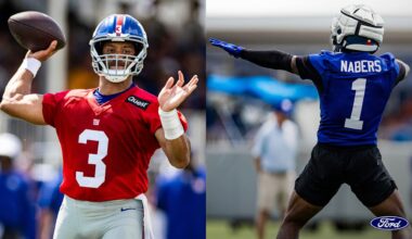 Russell Wilson developing 'great relationship' with lockermate Malik Nabers