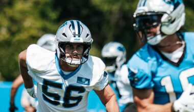 Linebackers learning to adjust on the fly, one day into camp